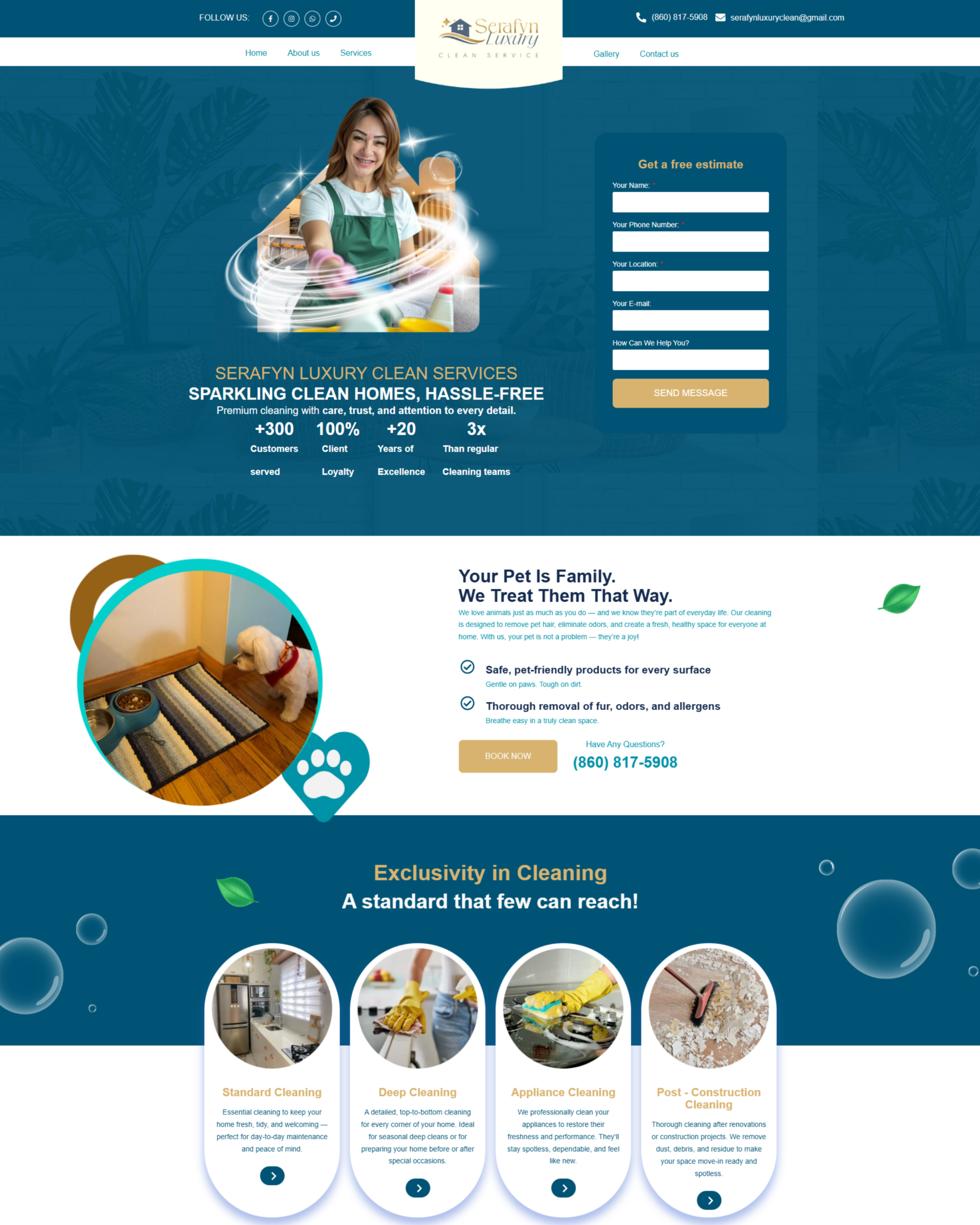 Pagina inicial de website criado pela Octopus